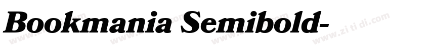 Bookmania Semibold字体转换
